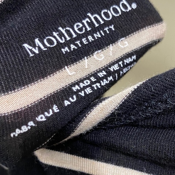 Motherhood Maternity Black Striped Tunic Top - Picture 4 of 5